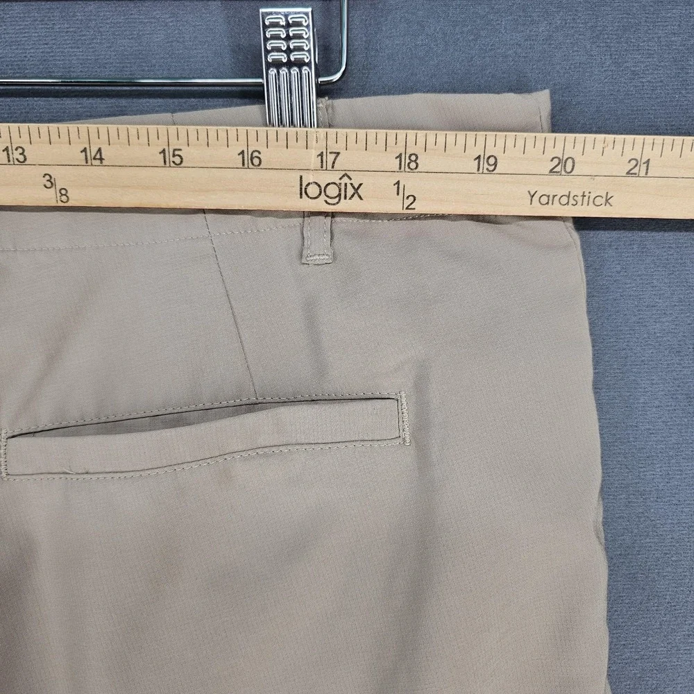 Betabrand Pants Mens 38x36 Beige Stretch Chino Performance Zip Pocket Casual